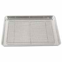 SGS Approved Custom Embossed stainless steel cooling wire rack for baking chicken with great price