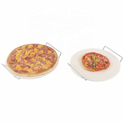 Manufacturer Supplier Cordierite Bakeware Round Pizza Stone Diameter 33cm, 38cm for Baking