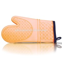 Heat retardend silicone oven mitts burning resistant thick kitchen glove washable pot holder BBQ grill mitts