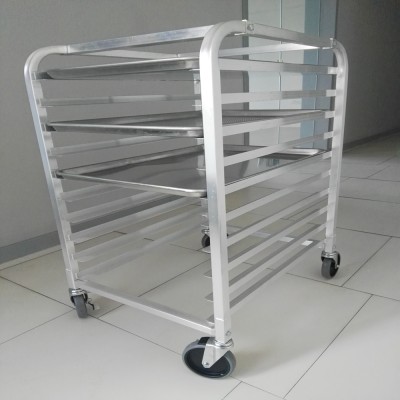 Aluminum alloy 10/20 Tier Bun Half Sheet Pan Cooling Rack Bakery Trolley